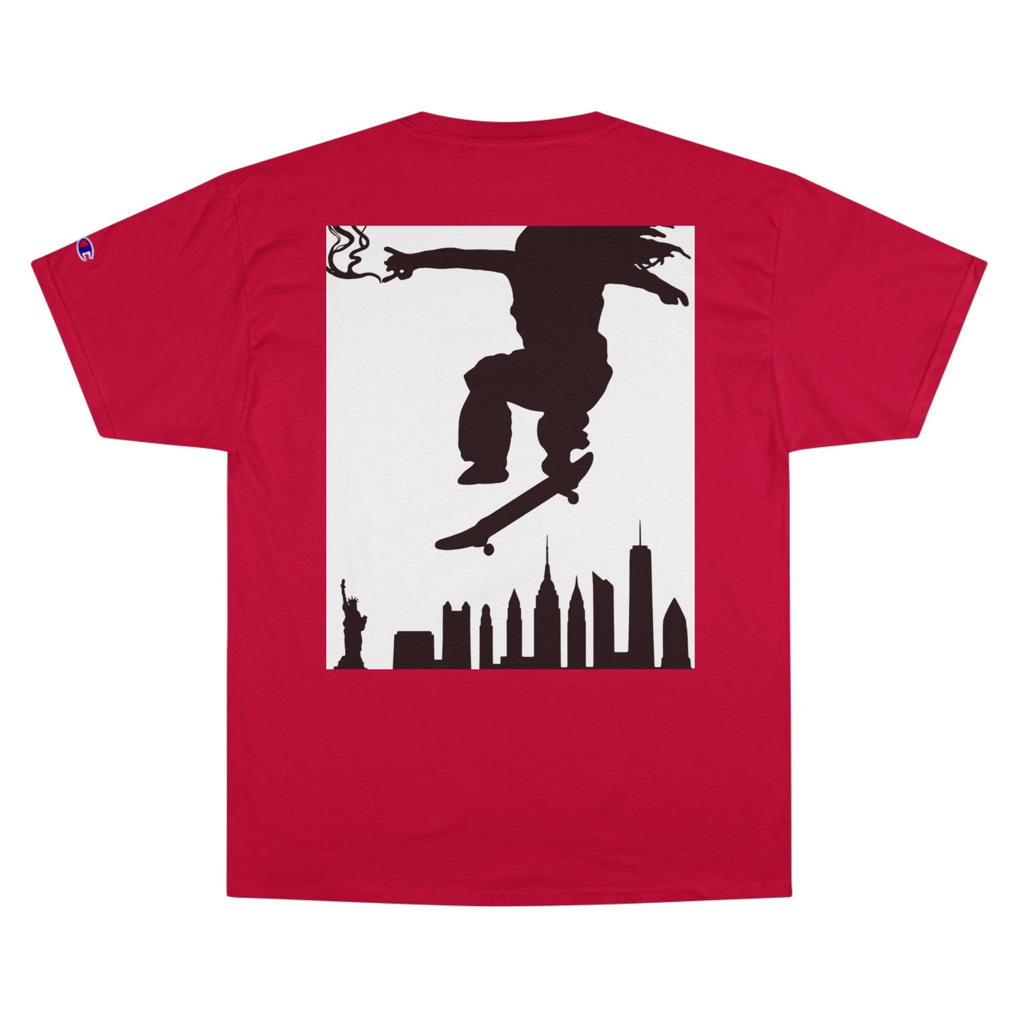 Skateboarder Skyline T-Shirt — Champion Logo Street Skate Tee