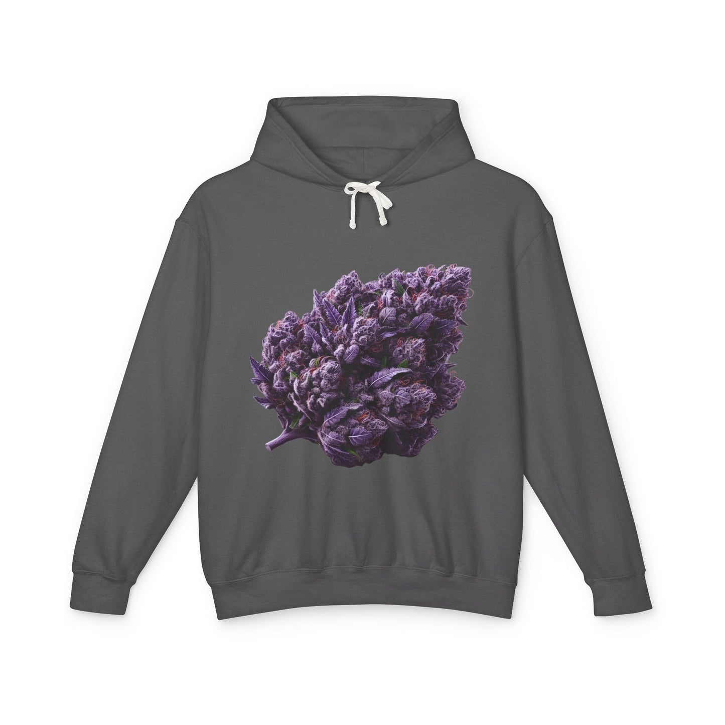 Botanical Purple Flower Hoodie, Unisex Lightweight Sweatshirt, Cozy Casual Wear, Nature Lover Gift, Spring Fashion, Eco-Friendly Apparel