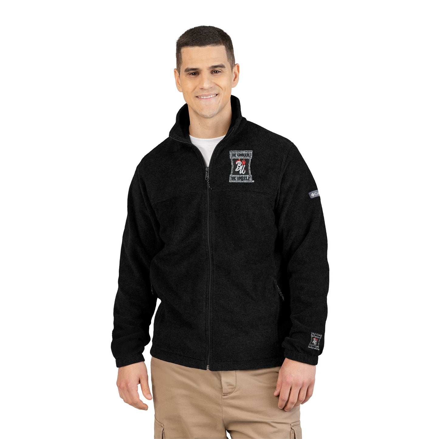 Embroidered Fleece Jacket — 'Be Unique Be Yourself' Chest & Back Design