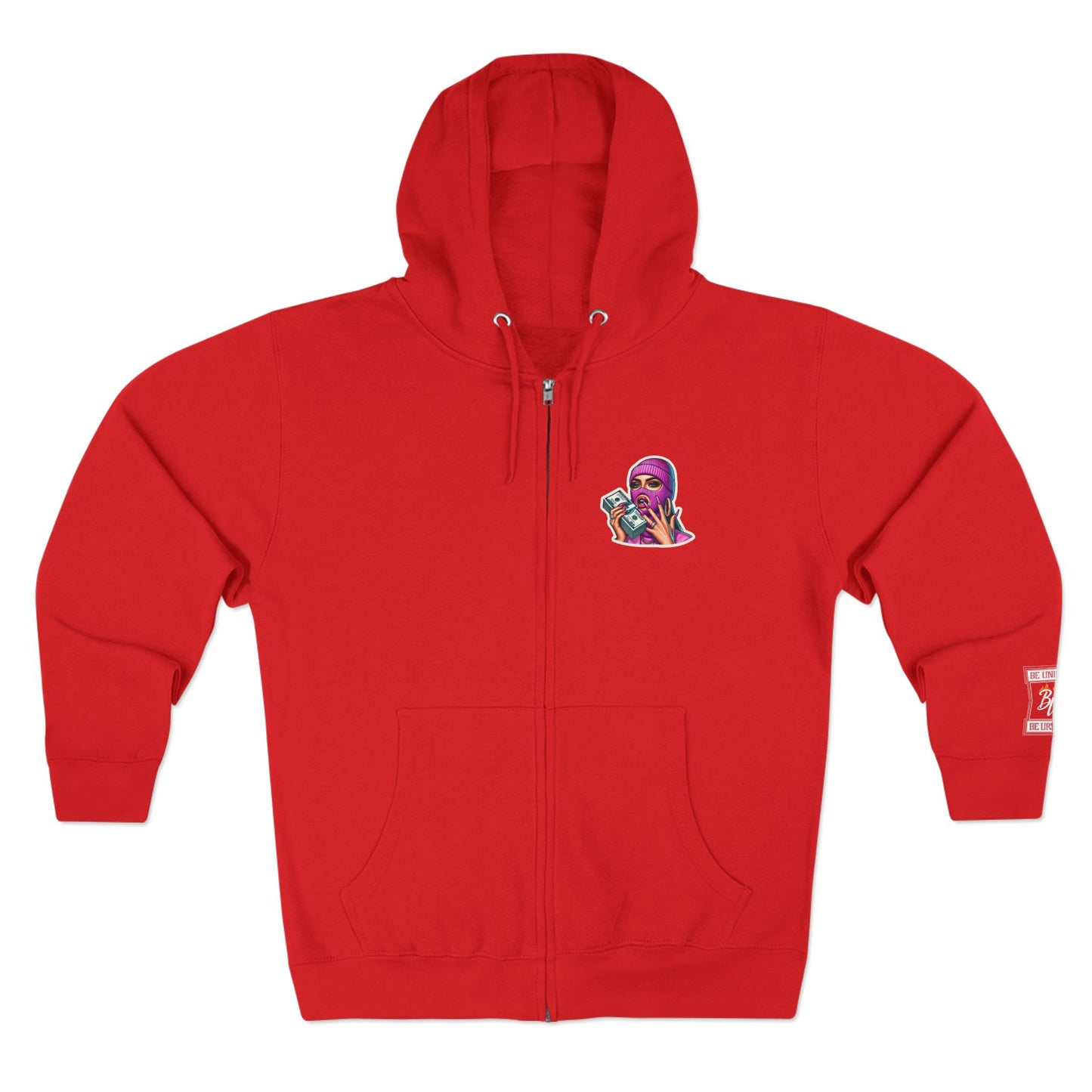 Vibrant Graphic Unisex Zip Hoodie - Street Style Statement