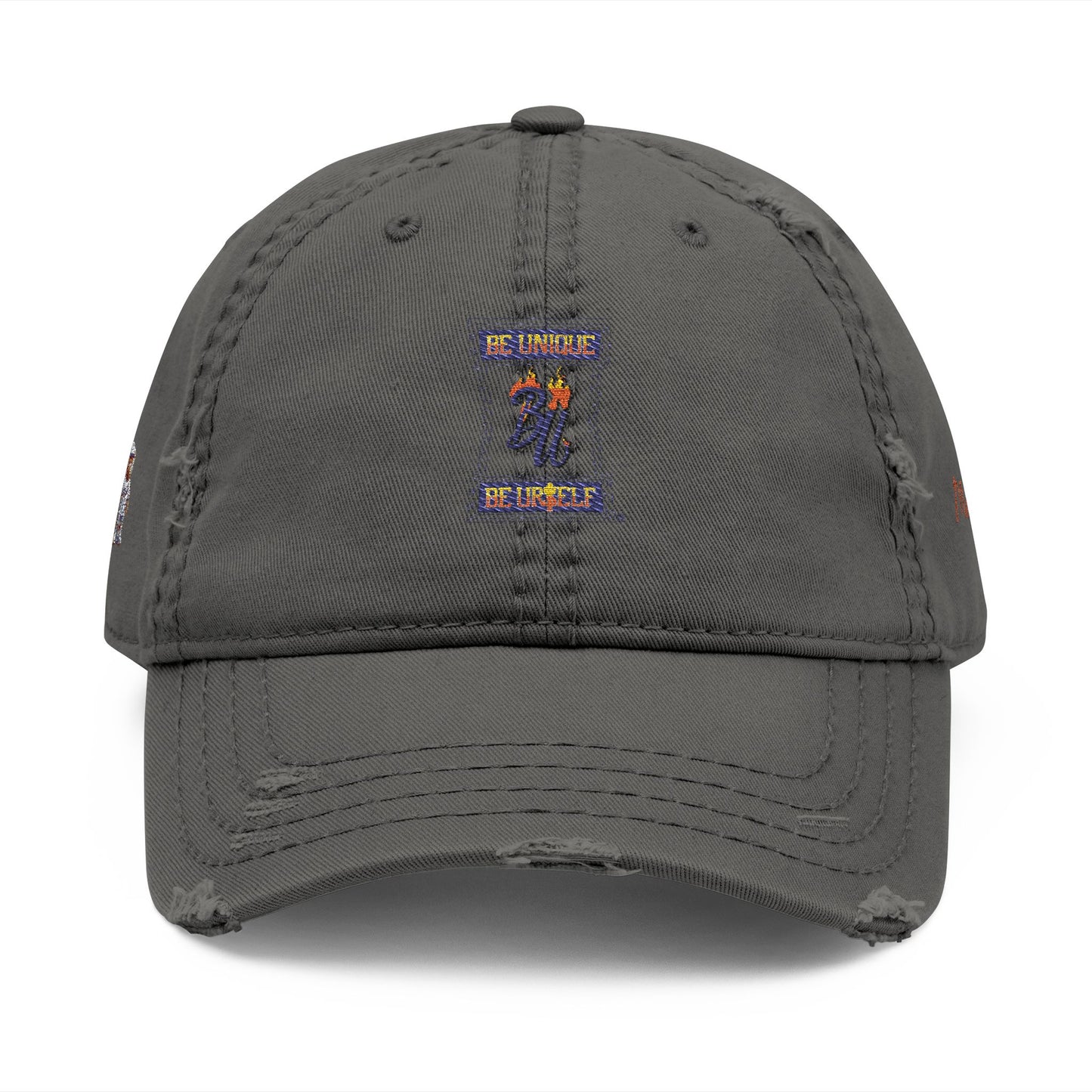 Distressed Dad Hat with Embroidery, Casual Cap, Unisex Hat, Fashion Accessory, Gift for Dad, Trendy Headwear