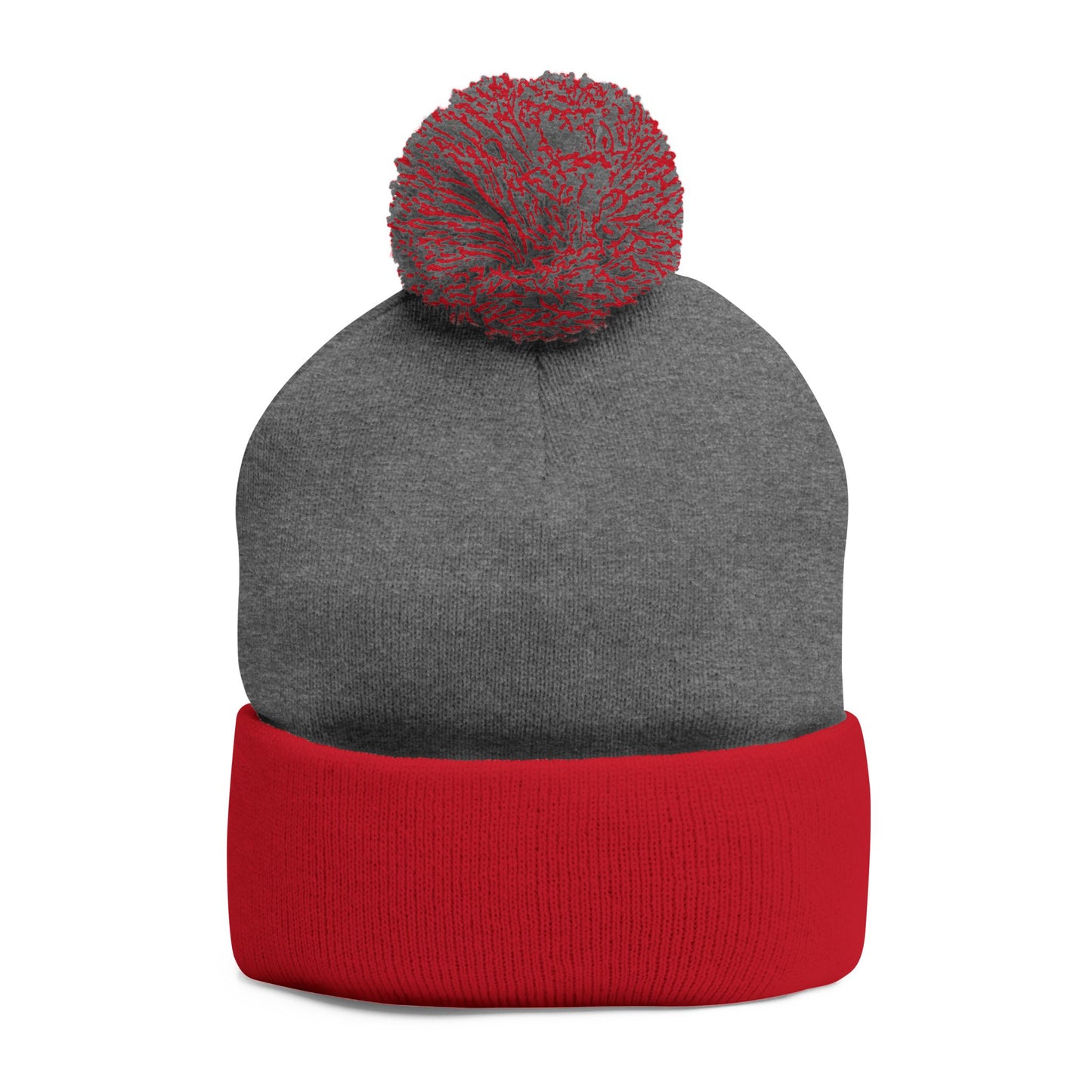 Cozy Pom-Pom Knit Cap with Unique Embroidery, Winter Hat, Beanie for Men & Women, Gift for Him/Her, Perfect for Outdoor Activities